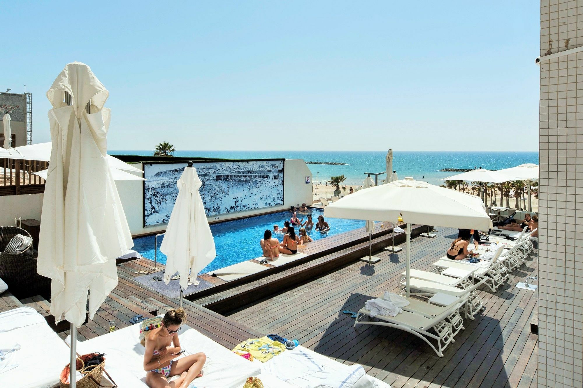 Excellent Beachfront Apt W/ Pool Access By Sea N' Rent Tel Aviv Luaran gambar